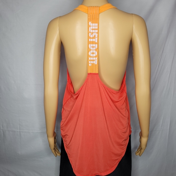 Nike Tops - NIKE "JUST DO IT" NEON ATHLETIC JERSEY TANK TOP MD